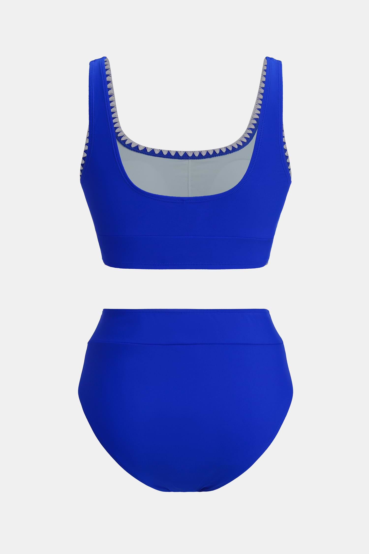 CUPSHE◆花柄 タンキニ トップ＆ボトムス セット ブルー Blue Sweetheart Tankini Top & Floral High-Waisted Bottoms Set